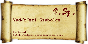 Vadászi Szabolcs névjegykártya