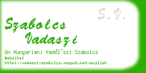 szabolcs vadaszi business card